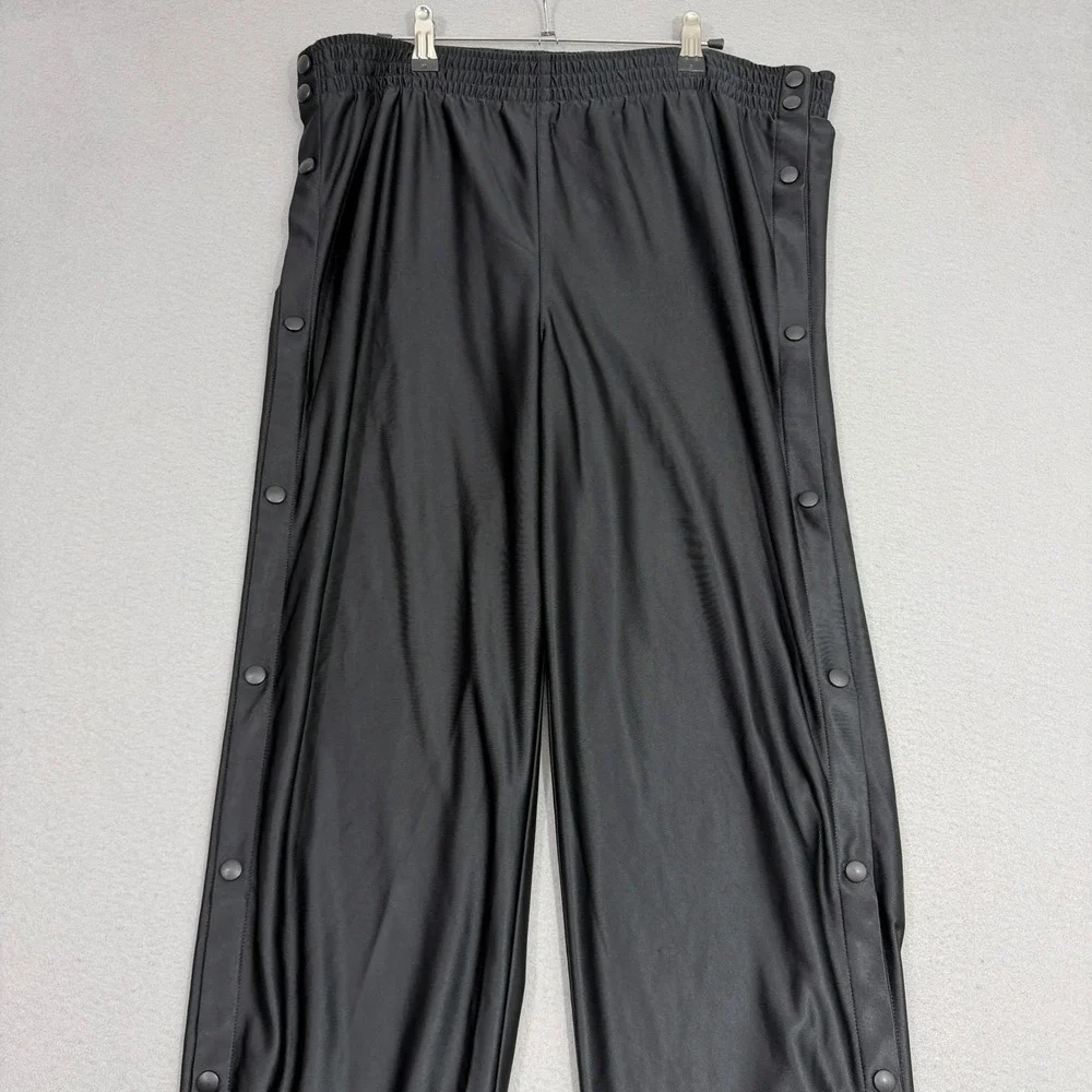 Vintage Nike Pants Medium Black Tear Away Snap Button Track Pants 90s Sports